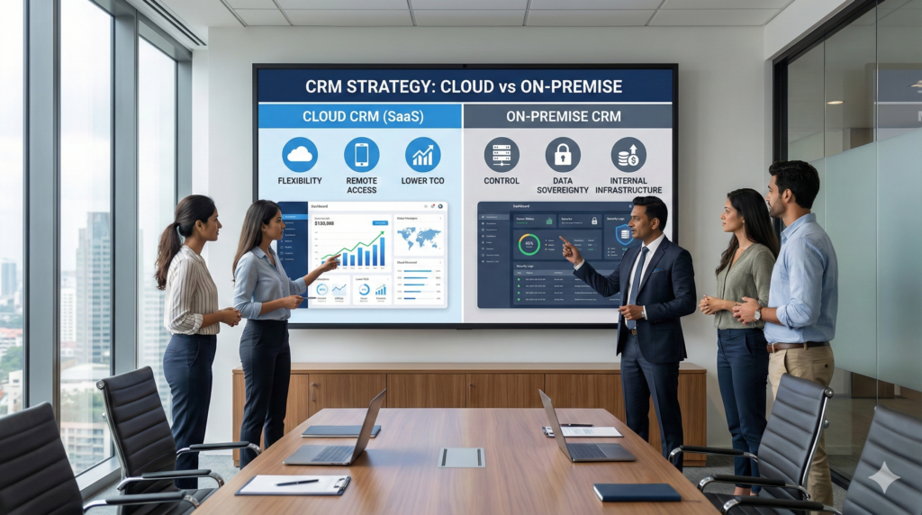 Cloud CRM vs On-Premise CRM decision-making comparison for Indian businesses
